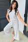 Sail Blue Casual Wide Leg 2pcs Pants Set