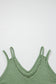 Grass Green Solid Color Lace Detail V Neck Sleeveless Shift Mini Dress