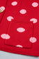 Red Polka Dot Sleeveless Knit Button Drop Shoulder Sweater Vest