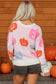 Beige Halloween Cute Pumpkin Pattern Sweater