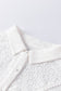 White Floral Lace Hollow-out Splicing Crinkled Shirt
