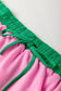 Bonbon Plus Size Contrast Trim T Shirt and Skirt Two Piece Set