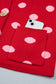 Red Polka Dot Sleeveless Knit Button Drop Shoulder Sweater Vest