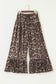 Brown Camo Print Wide Leg Casual Pants