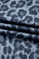 Gray Wild Leopard Print Frilled Detail Drawstring Wide Leg Pants