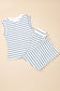Sail Blue Casual Wide Leg 2pcs Pants Set