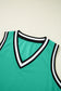 Mint Green Color Contrast Trim V Neck Shift Sleeveless Mini Dress