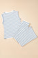 Sail Blue Casual Wide Leg 2pcs Pants Set