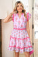 Purple Tiered Ruffles Sleeveless Summer Floral Dress
