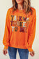 Orange TALK TURKEY TO ME Heat Transfer Printing Graphic Thanksgiving Holiday Sweatshirt