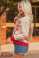 Oatmeal GAME DAY Letter Graphic Varsity Striped Detail Baggy Sweatshirt