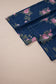Blue Beau Floral Print Pleated High Waist Wide Leg Denim Jumpsuit