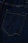 Navy Blue Embroidered Scalloped Trim Relaxed Denim Shorts