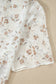 White Mock Neck Short Sleeve Floral Mesh Top