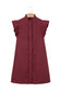 Red Sandalwood Frilled Detail Button Down Ruffle Short Sleeve Denim Mini Dress