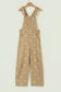 Phalaenopsis Polka Dot Print Bib Pocket Denim Barrel Overalls Jumpsuit