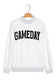 Light Grey High Neck GAMEDAY/ FOOTBALL Double Side Printed Reversible Sweatshirt