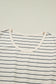 Beige Stripe Drawstring Tunic Tank Mini Dress with Pockets
