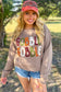 Dark Khaki GOBBLE Letter Graphic Thanksgiving Shift Sweatshirt