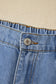 Myosotis Floral Peace Sign Embroidered Patch Wide Leg Jeans