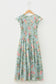 Yellow Smocked Bodice Ruffled Sleeveless Tiered Floral Maxi Dress