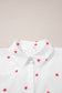 White Little Stars Printed Loose Half Sleeve Loose Shirt