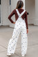 Phalaenopsis Polka Dot Print Bib Pocket Denim Barrel Overalls Jumpsuit