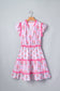 Purple Tiered Ruffles Sleeveless Summer Floral Dress