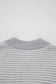 Gray Stripe Contrast Heart Pattern Valentine Knit Sweater