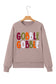 Dark Khaki GOBBLE Letter Graphic Thanksgiving Shift Sweatshirt