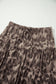 Brown Camo Print Wide Leg Casual Pants