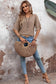 DUNE Solid Colour V-Neck Double Layer Sleeve Loose T-Shirt