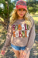 Dark Khaki GOBBLE Letter Graphic Thanksgiving Shift Sweatshirt