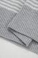 Gray Stripe Contrast Heart Pattern Valentine Knit Sweater